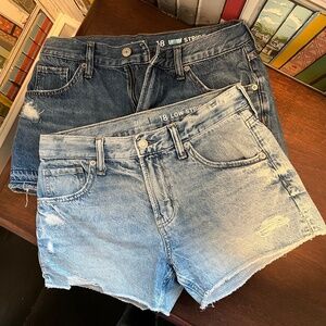 GAP Kids Low Stride Denim Shorts~2 pairs~100% cotton